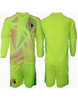 Belgia Keeper Bortedraktsett Barn EM 2024 Lange ermer (+ bukser)